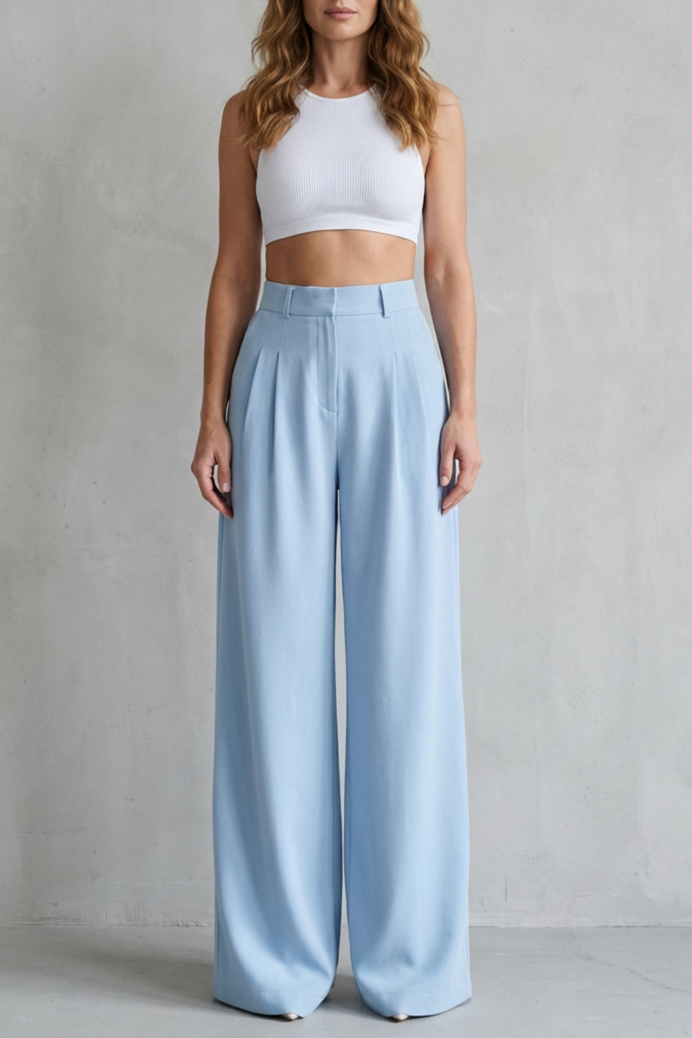 Kacob | Wide Leg Tailored Trousers