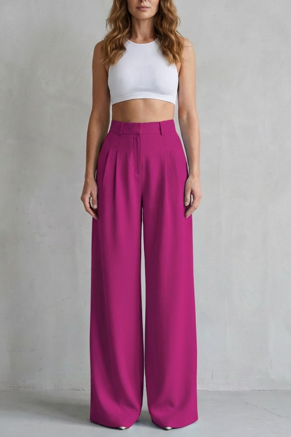 Kacob | Wide Leg Tailored Trousers