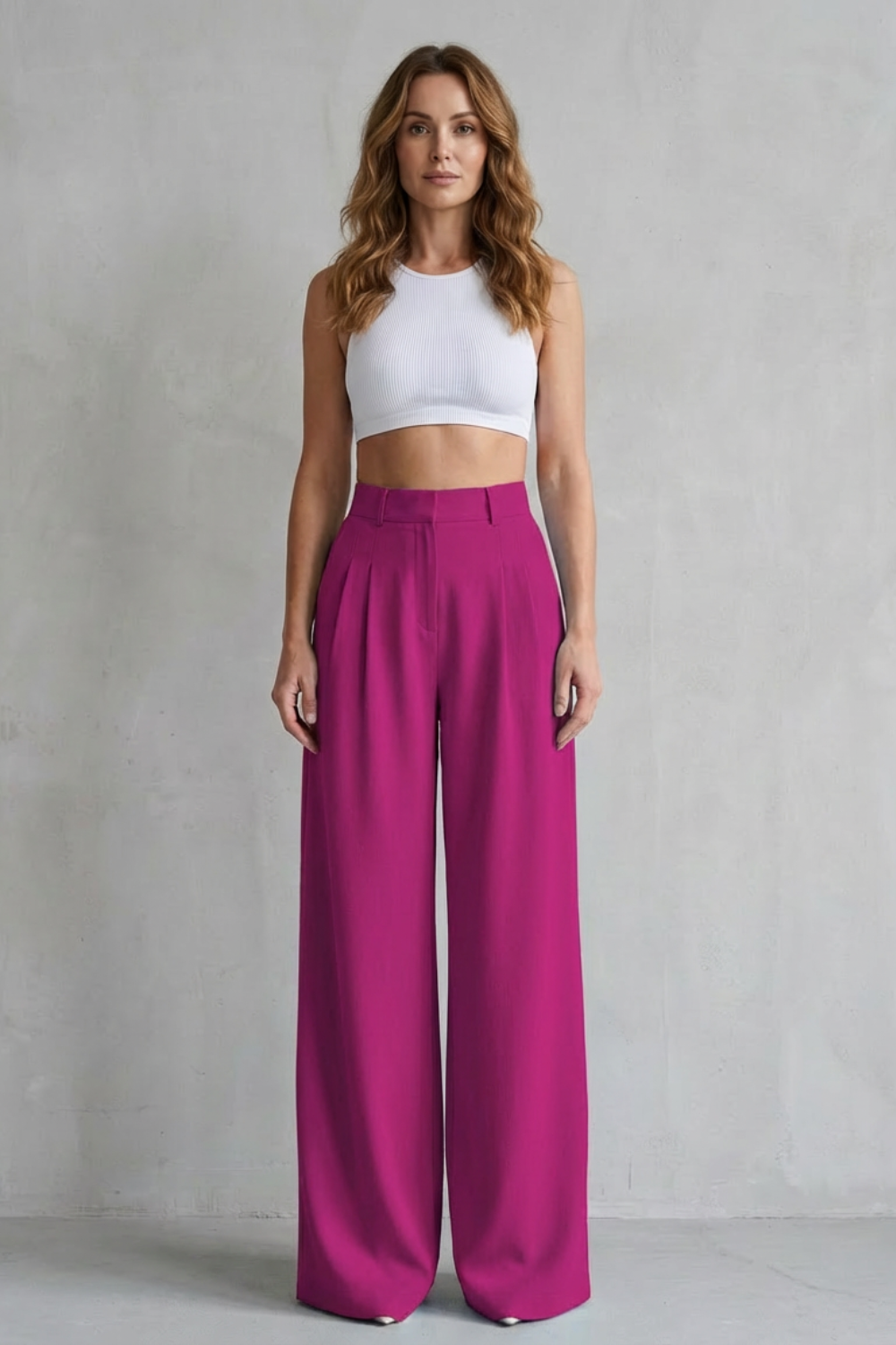 Kacob | Wide Leg Tailored Trousers