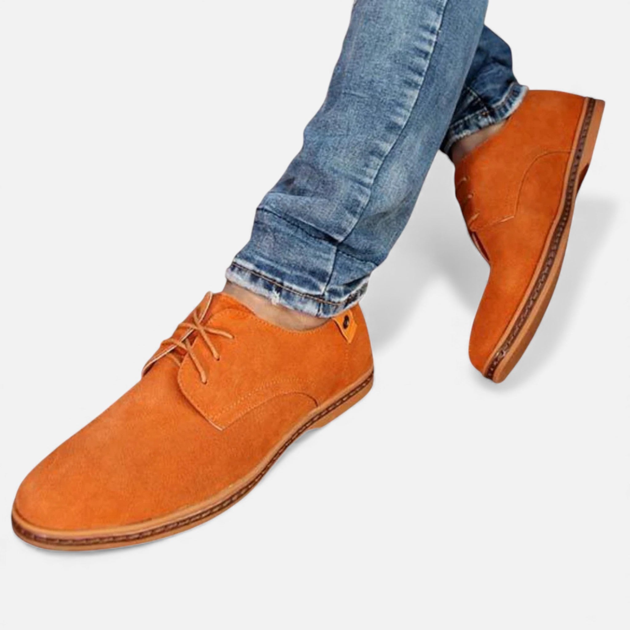 Kacob | Mens Vegan Leather Derby Shoes Suede Finish