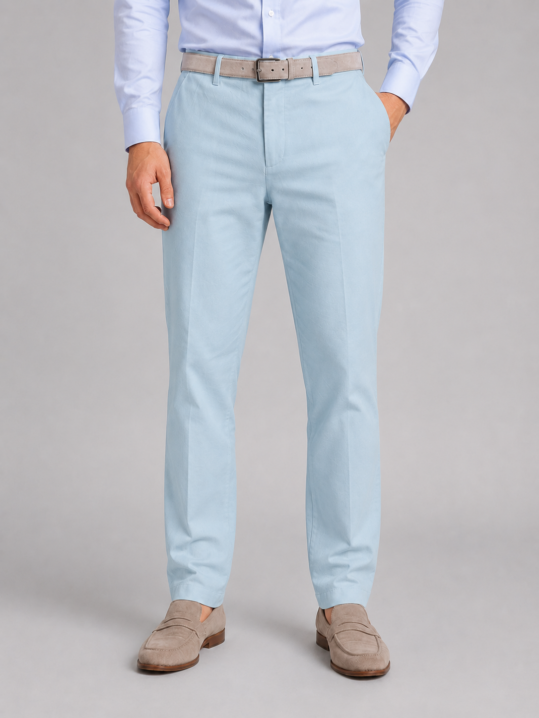 Kacob | Linen Look Straight Leg Trousers