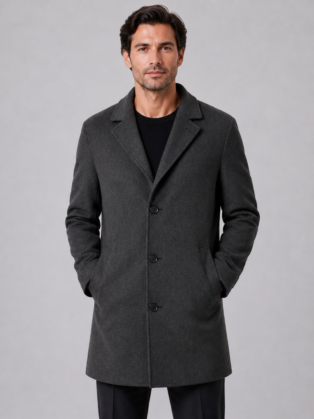 Kacob | Single Breasted Tailored Overcoat – Smart Casual Style