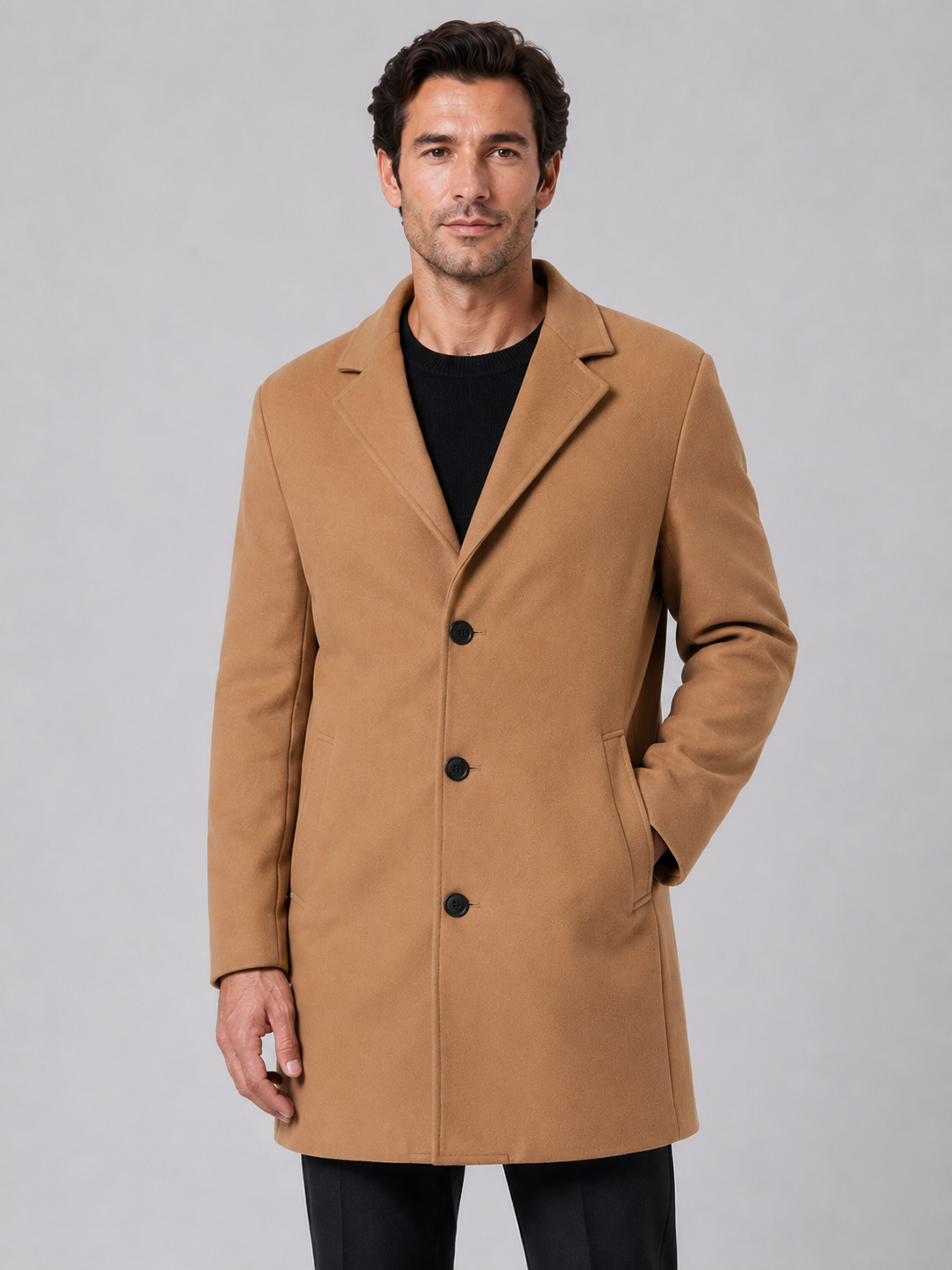 Kacob | Single Breasted Tailored Overcoat – Smart Casual Style