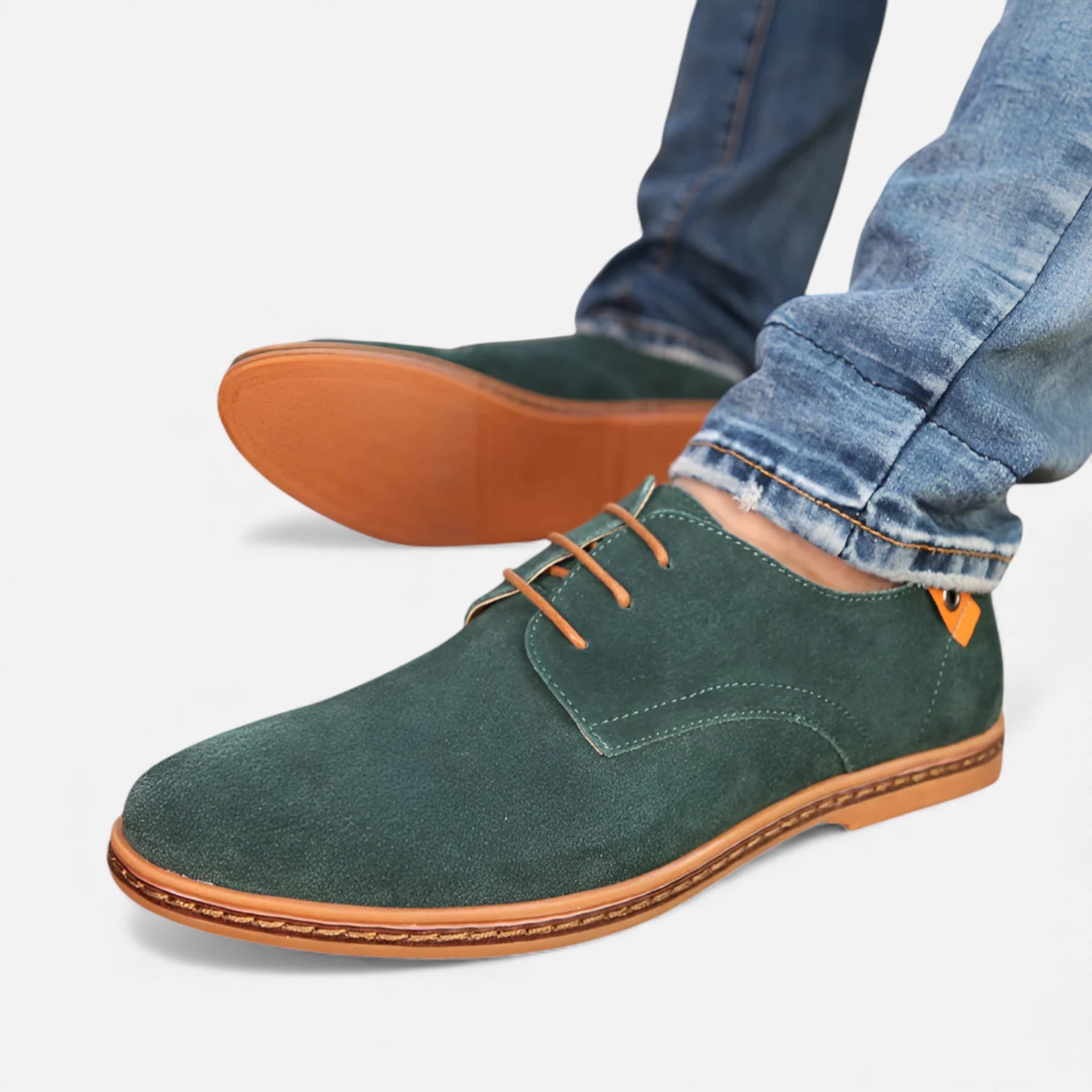 Kacob | Mens Vegan Leather Derby Shoes Suede Finish