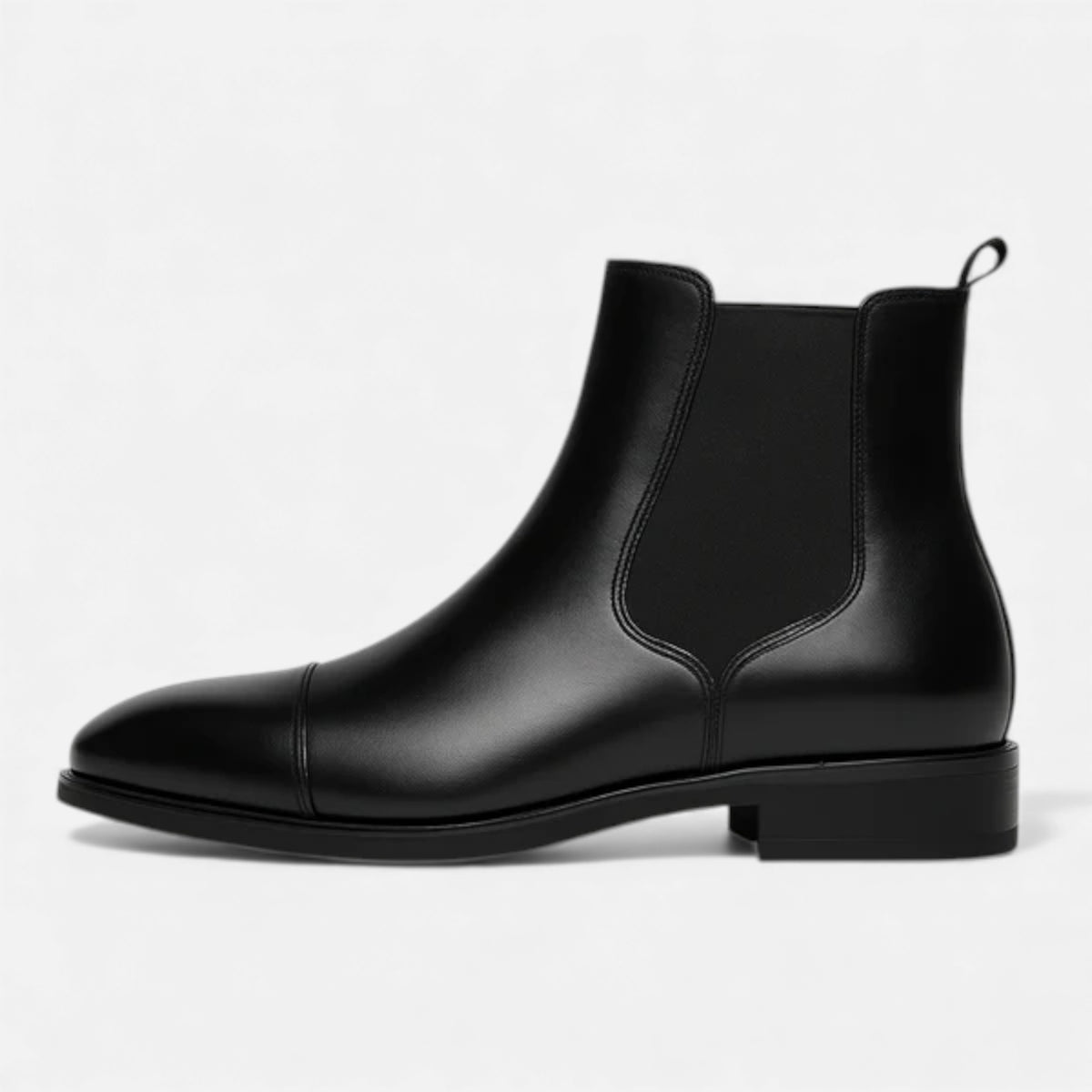 Kacob | Men's Leather Chelsea Boots Cap Toe