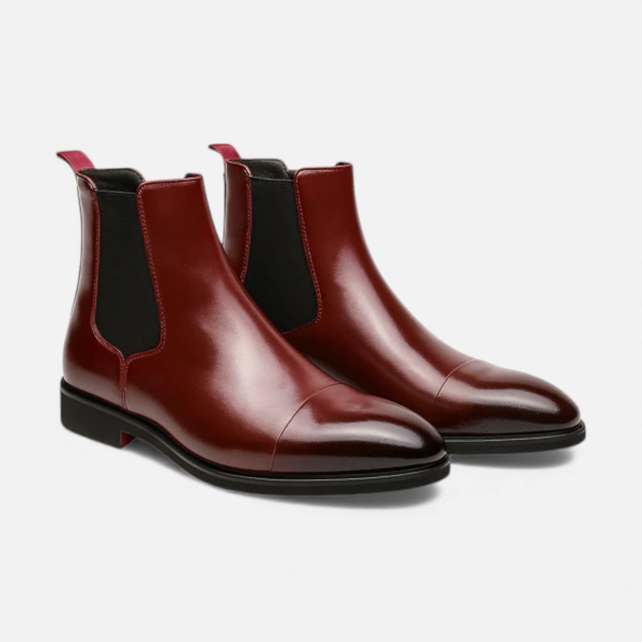 Kacob | Men's Leather Chelsea Boots Cap Toe