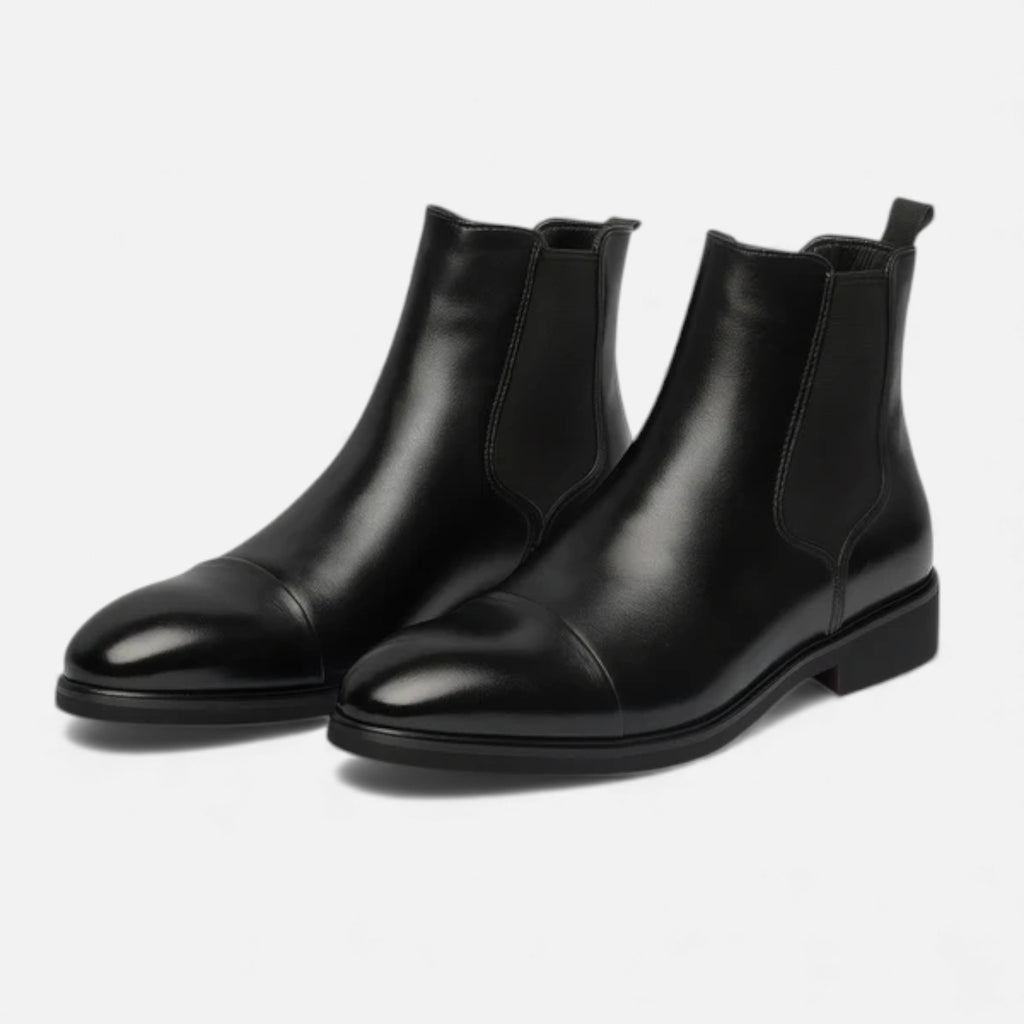Kacob | Men's Leather Chelsea Boots Cap Toe