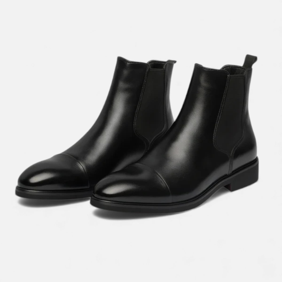 Kacob | Men's Leather Chelsea Boots Cap Toe