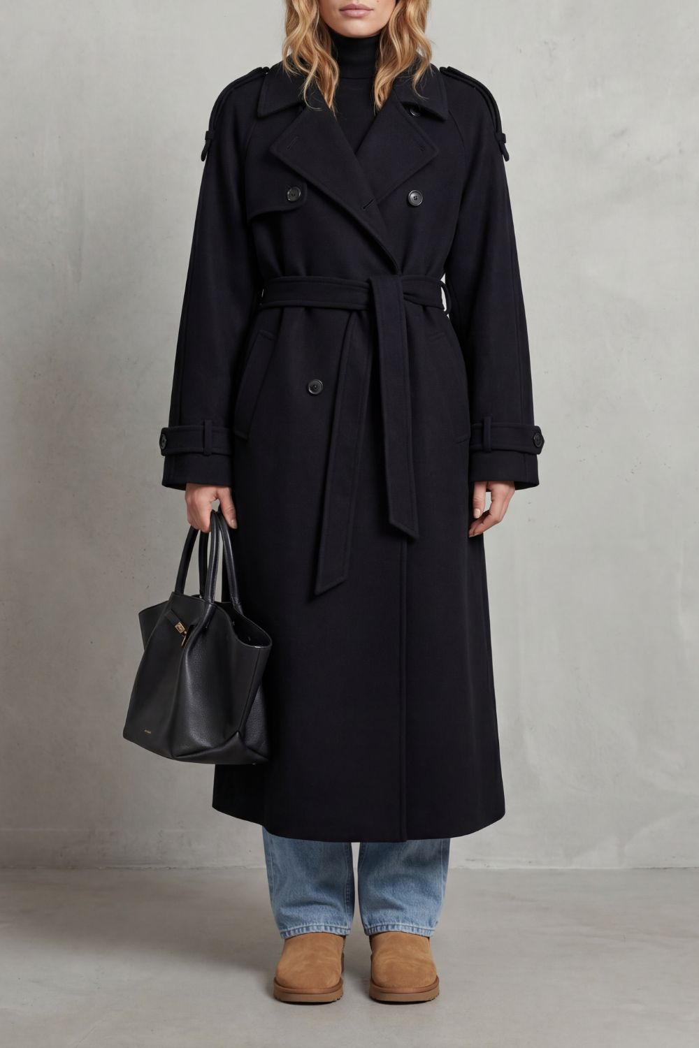Kacob | Belted Wool Trench Coat