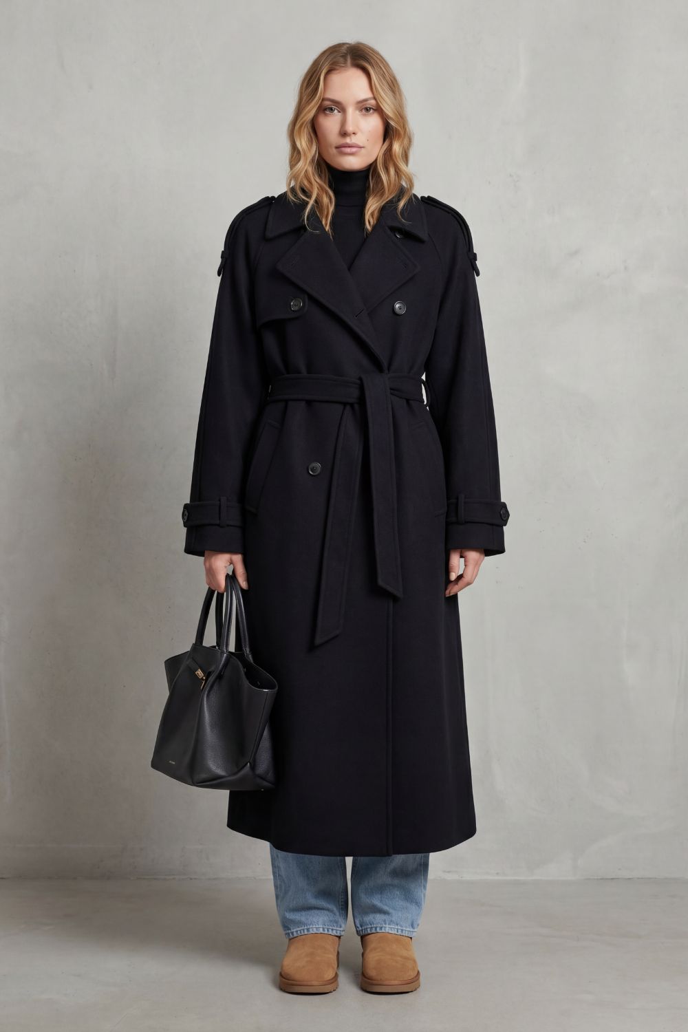 Kacob | Belted Wool Trench Coat
