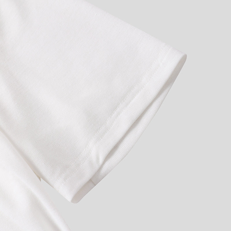 Kacob | Mock Neck Stretch T-Shirt