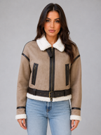 Kacob | Cropped Aviator Jacket