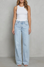 Kacob | Raw Hem Wide Leg Jeans