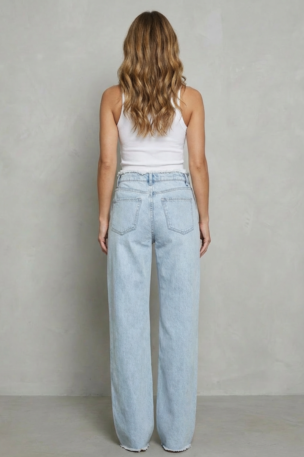 Kacob | Raw Hem Wide Leg Jeans