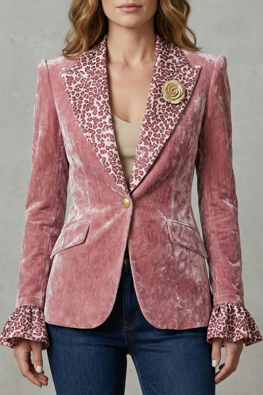 Kacob | Ruffle Cuff Velvet BlazerKacob | Ruffle Cuff Velvet Blazer