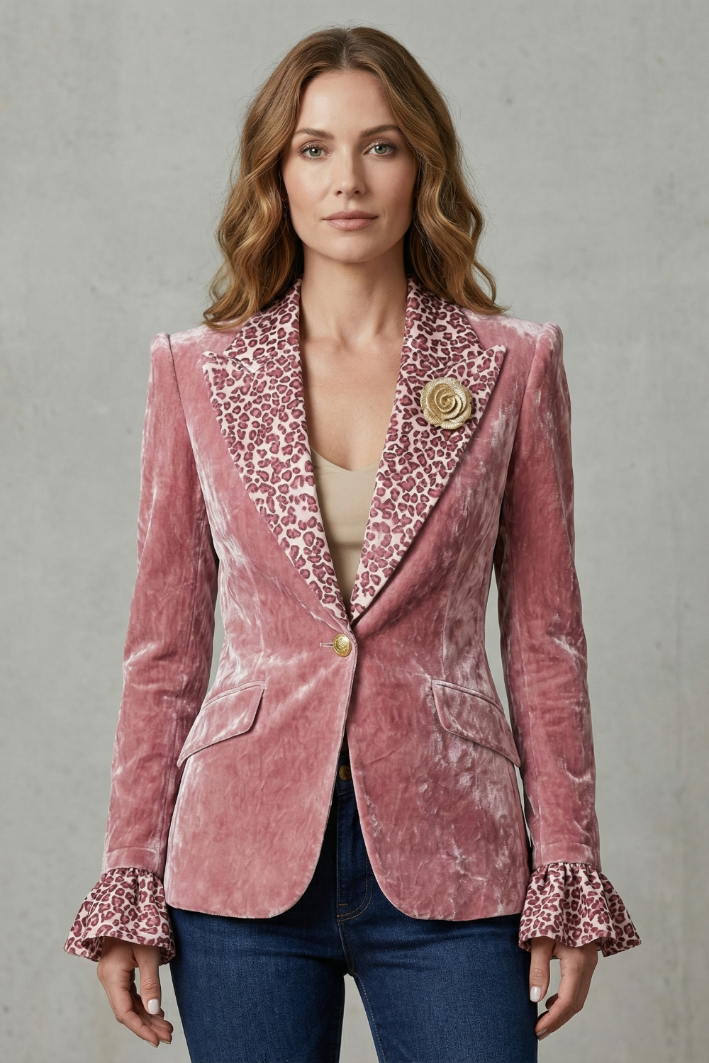 Kacob | Ruffle Cuff Velvet BlazerKacob | Ruffle Cuff Velvet Blazer