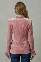 Kacob | Ruffle Cuff Velvet BlazerKacob | Ruffle Cuff Velvet Blazer