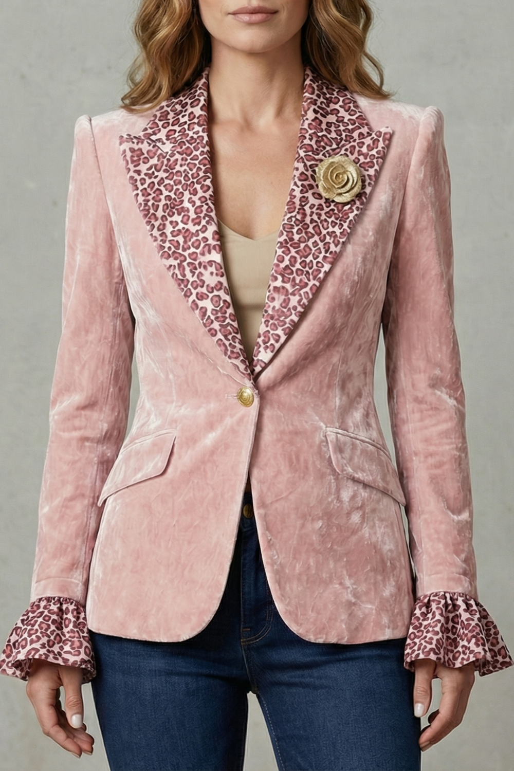 Kacob | Ruffle Cuff Velvet BlazerKacob | Ruffle Cuff Velvet Blazer