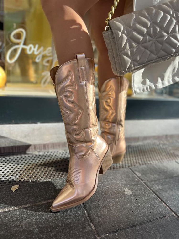 kacob womens metallic western boots
