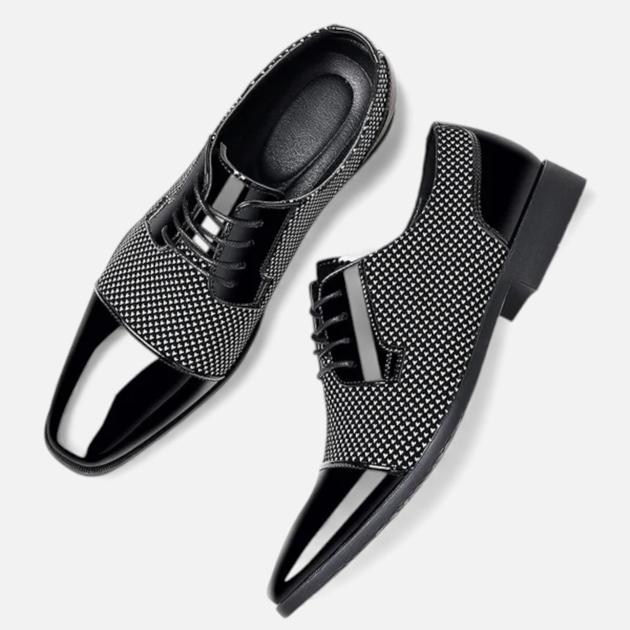 Kacob | Men's Oxford Wedding Shoes Contrast Leather