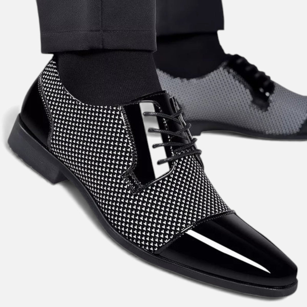 Kacob | Men's Oxford Wedding Shoes Contrast Leather