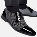 Kacob | Men's Oxford Wedding Shoes Contrast Leather