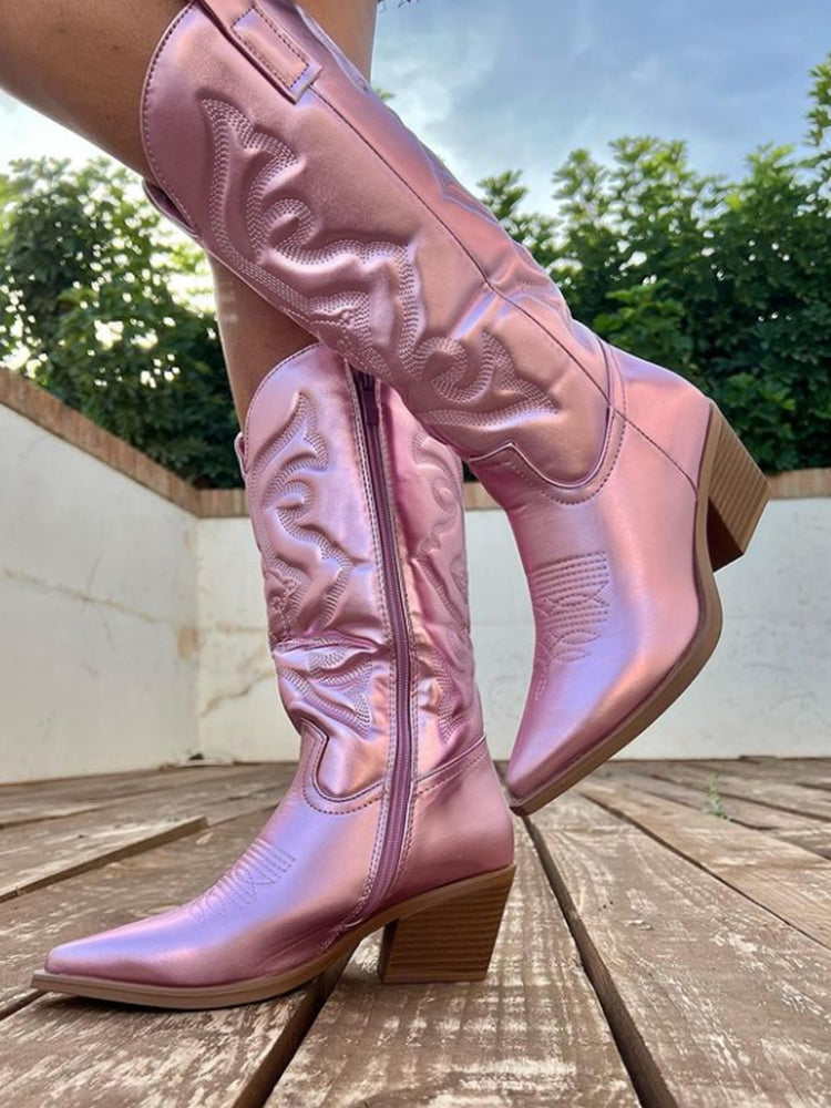 kacob womens metallic western boots