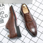 Kacob | Men's Oxford Brogue Leather Dress Shoes