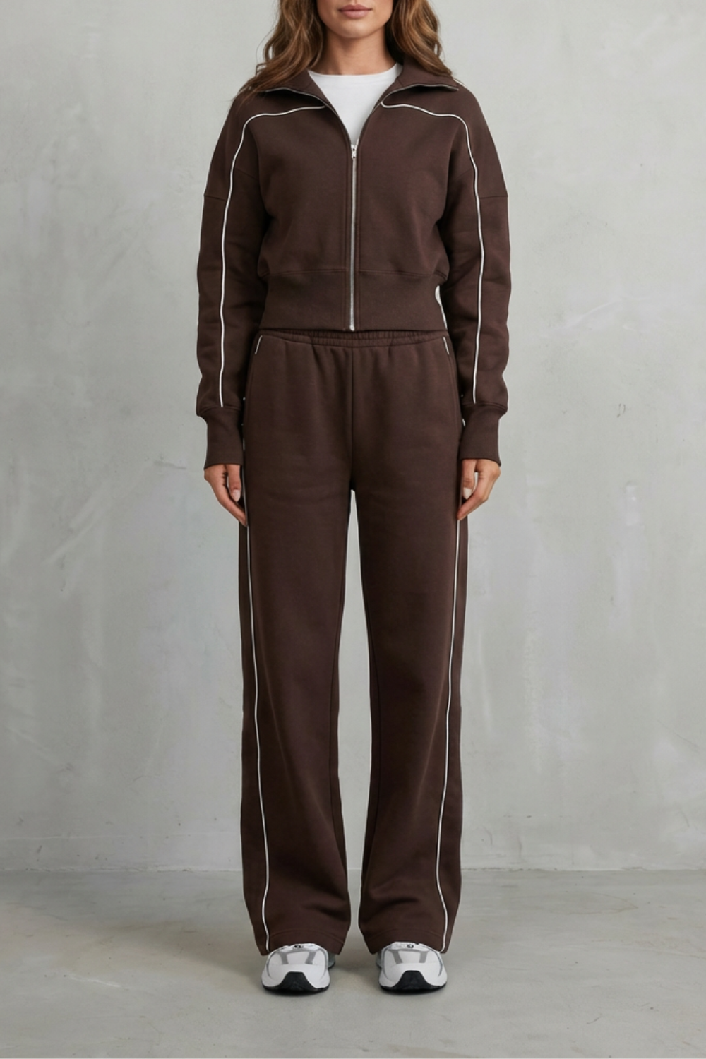 Kacob | Contrast Piping Tracksuit Set