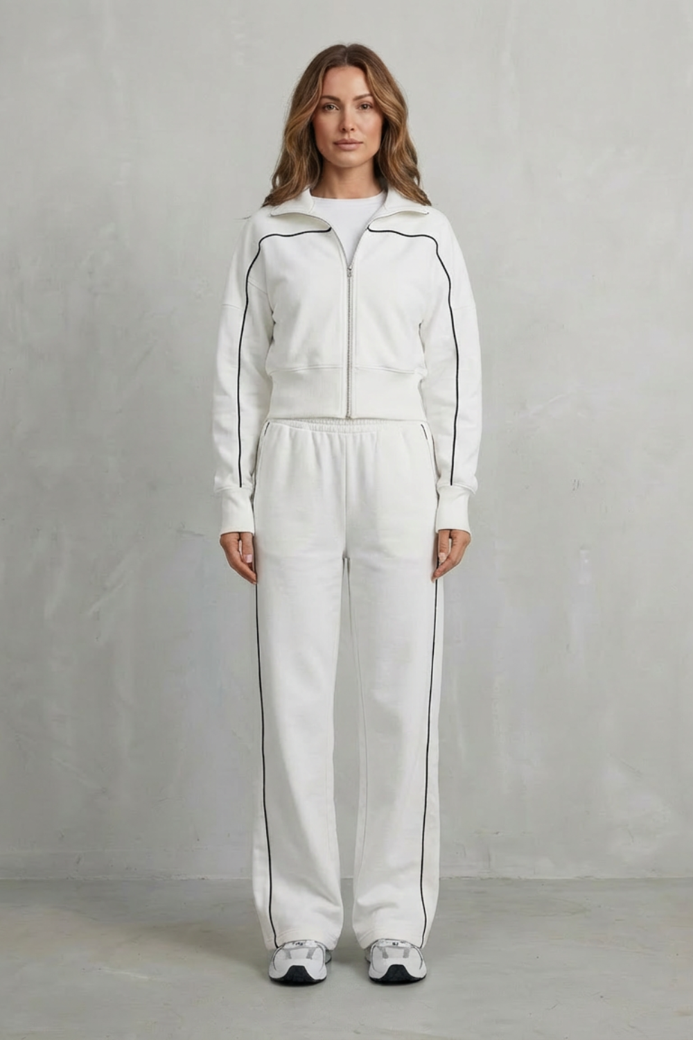 Kacob | Contrast Piping Tracksuit Set