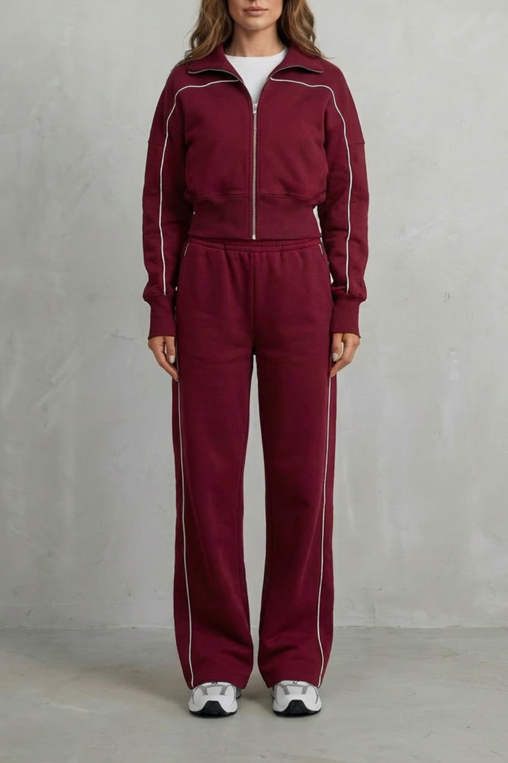 Kacob | Contrast Piping Tracksuit Set