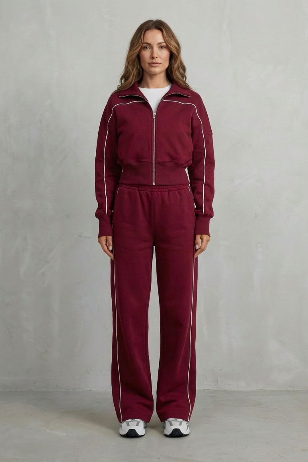 Kacob | Contrast Piping Tracksuit Set