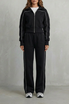 Kacob | Contrast Piping Tracksuit Set