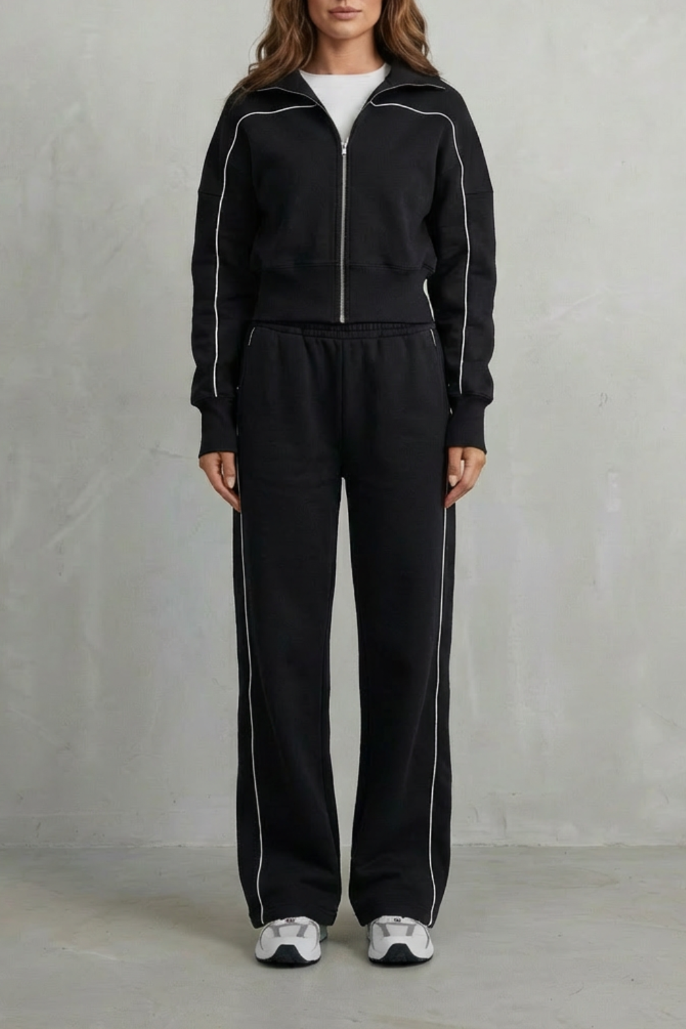 Kacob | Contrast Piping Tracksuit Set