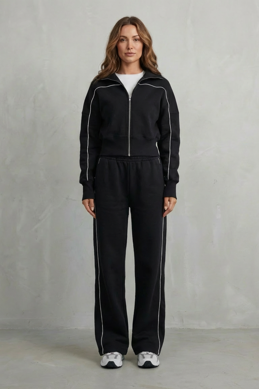Kacob | Contrast Piping Tracksuit Set