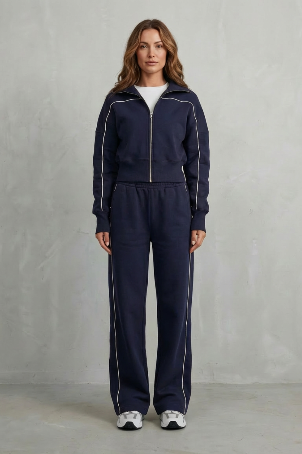 Kacob | Contrast Piping Tracksuit Set
