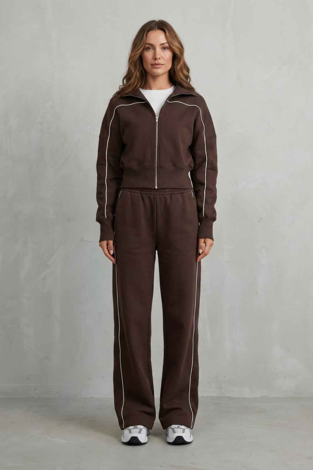 Kacob | Contrast Piping Tracksuit Set