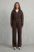 Kacob | Contrast Piping Tracksuit Set