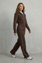 Kacob | Contrast Piping Tracksuit Set