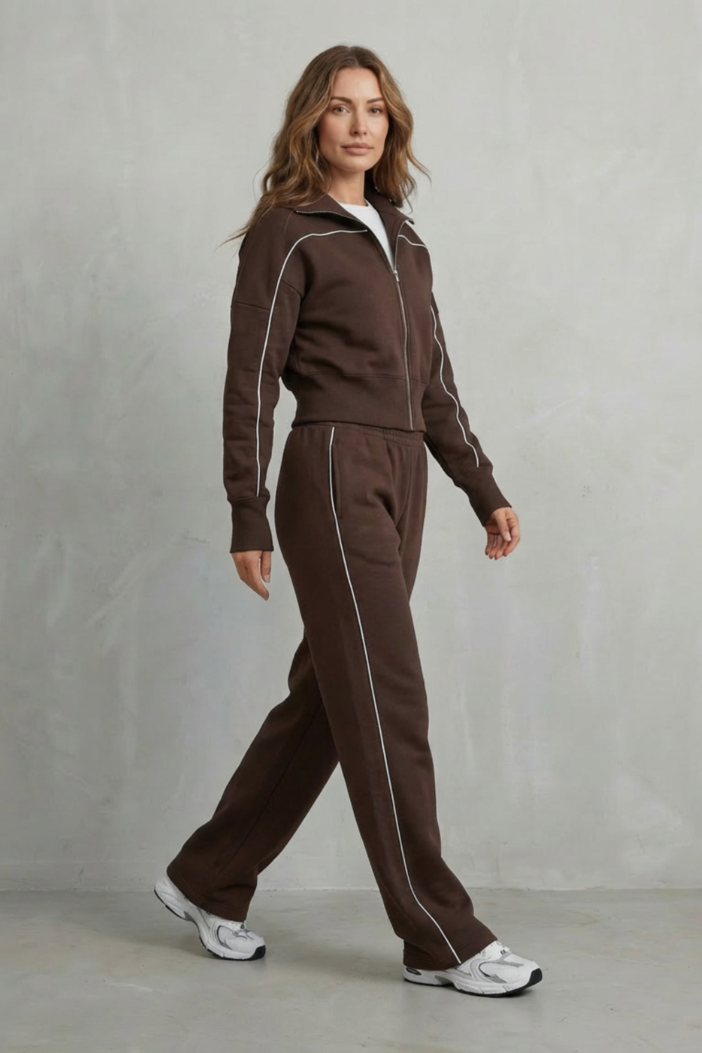 Kacob | Contrast Piping Tracksuit Set