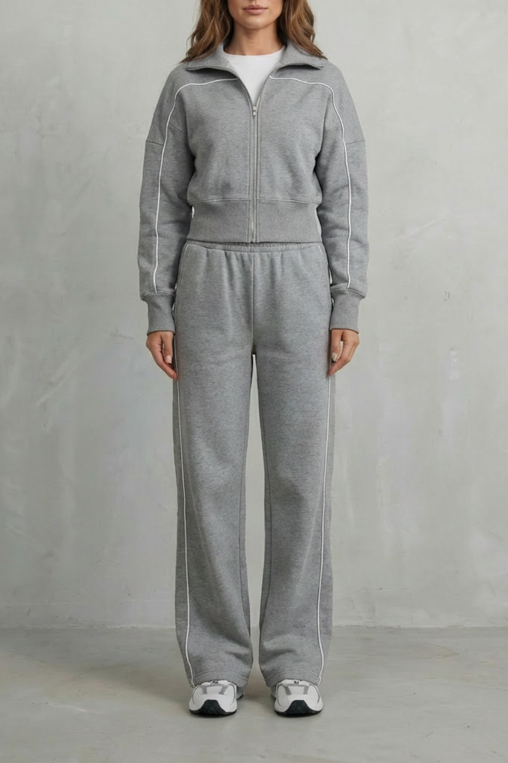 Kacob | Contrast Piping Tracksuit Set
