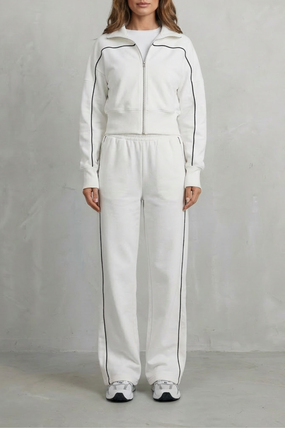 Kacob | Contrast Piping Tracksuit Set