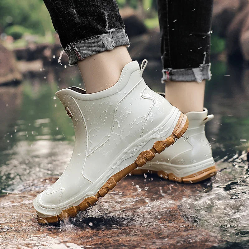 kacob womens sturdy outdoor rain boots