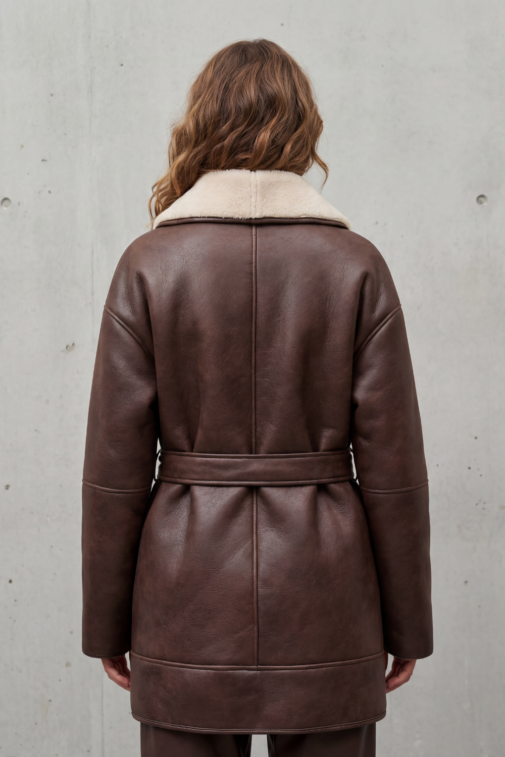 Kacob | Oversized Faux Fleece Wrap Coat