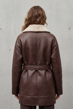 Kacob | Oversized Faux Fleece Wrap Coat