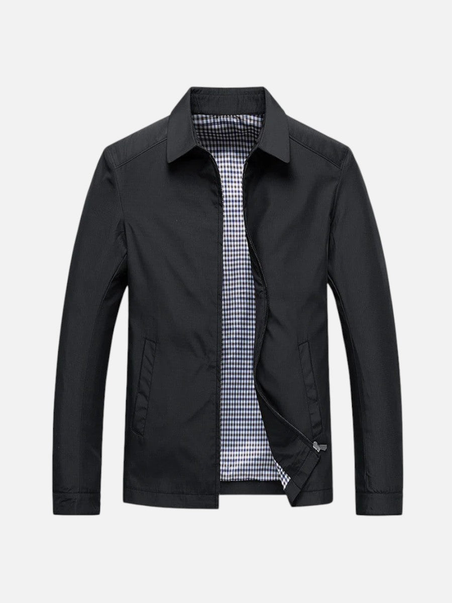 Kacob | Men's Lightweight Harrington Jacket, Black
