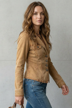 Kacob | Fitted Denim Blazer