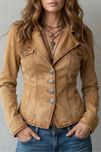 Kacob | Fitted Denim Blazer