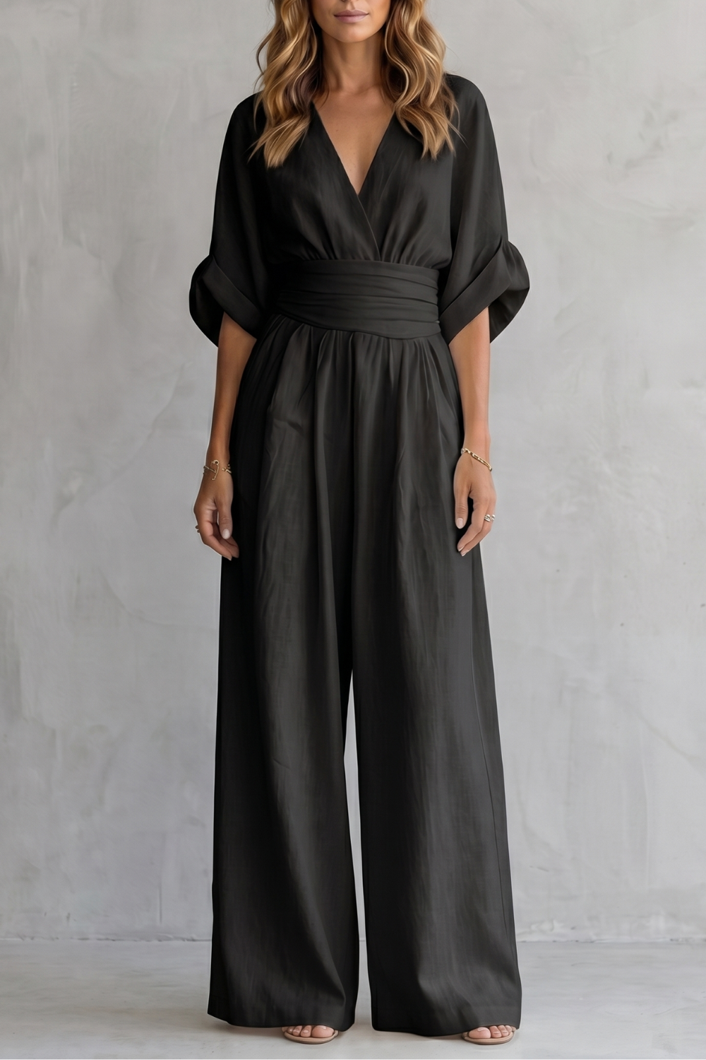 Kacob | Batwing Wide Leg Jumpsuit