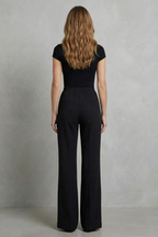 Kacob | Elastic Waist Wide Leg Trousers